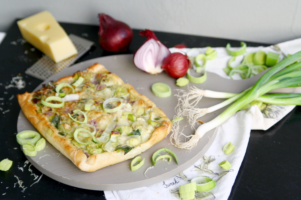{Let’s cook together} Vegetarische Lauch-Pizza