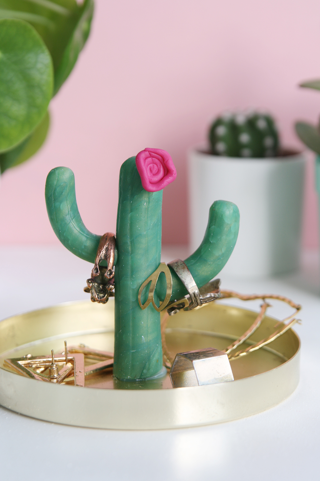 DIY-Kaktus-Ringhalter selbstgemacht