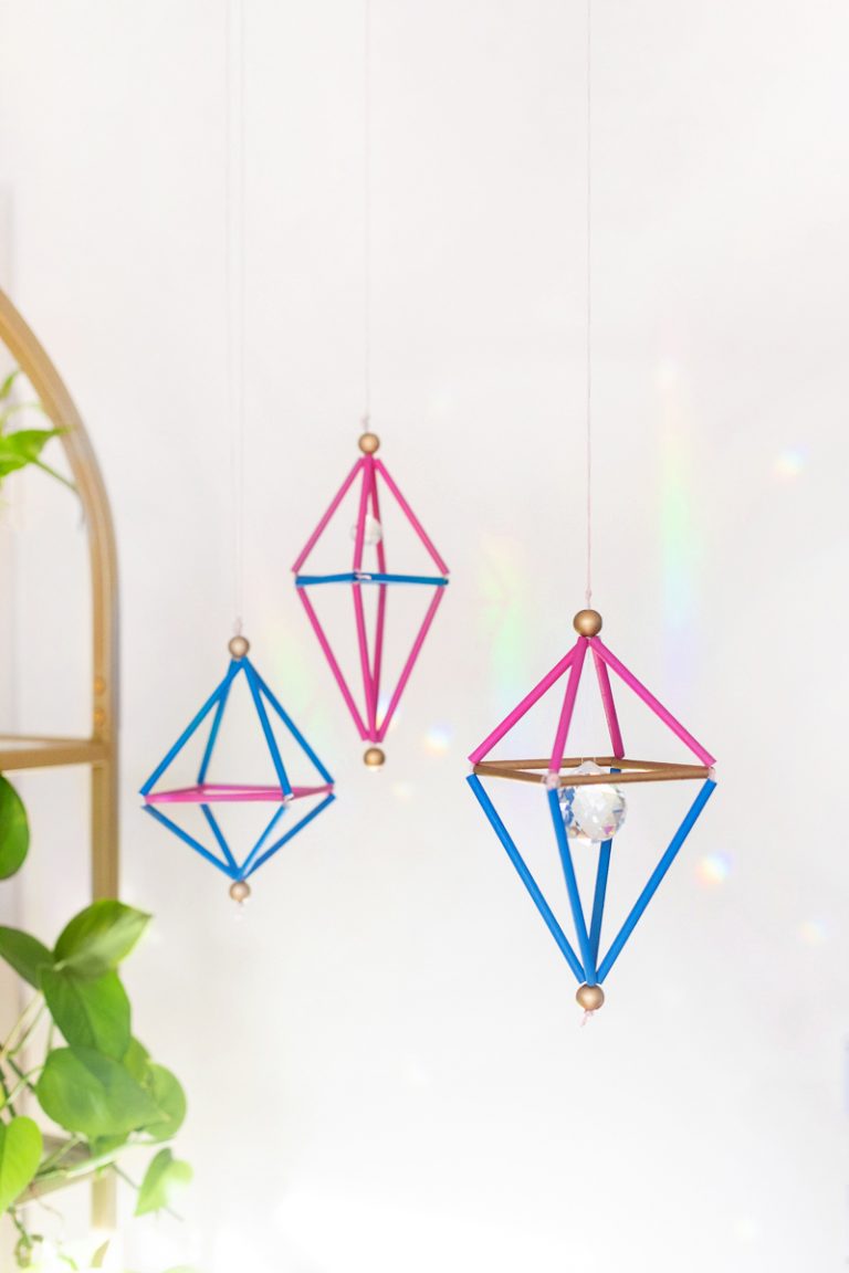 DIYDeko HimmeliSuncatcher aus Strohhalmen als Herbstdeko einfach